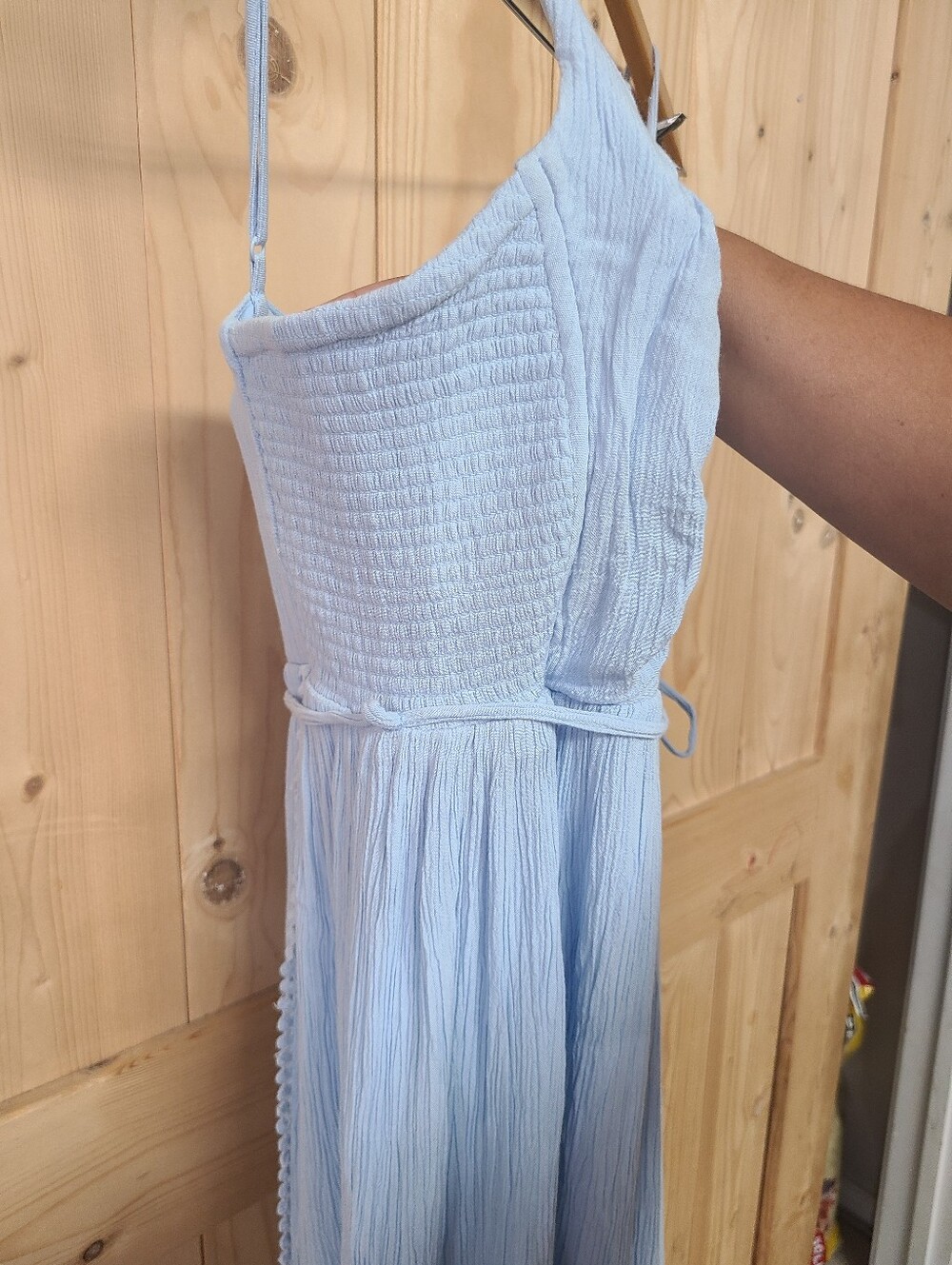 Motherhood Midi Summer Dress Light Blue - Picture 4 of 11